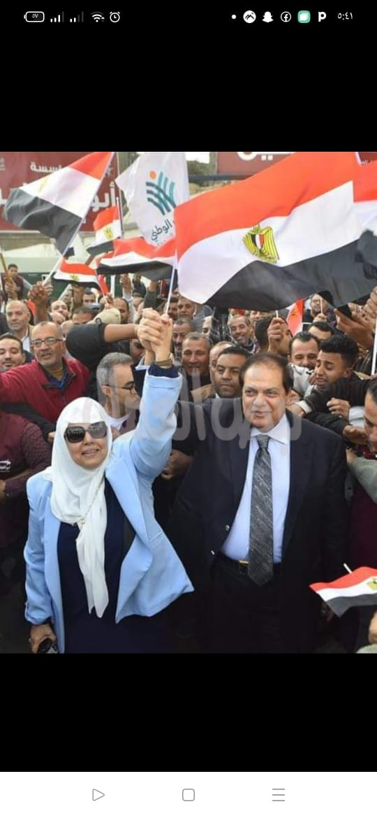 أبو العنين يقود مسيرة الإحتفال  بفوز السيسى في انتخابات الرئاسة بالجيزة