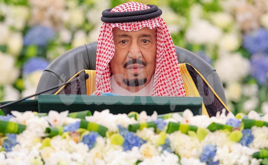 خادم الحرمين الشريفين يتابع الجهود التي تبذلها المملكة  لوقف العدوان الإسرائيلي على قطاع غزة 