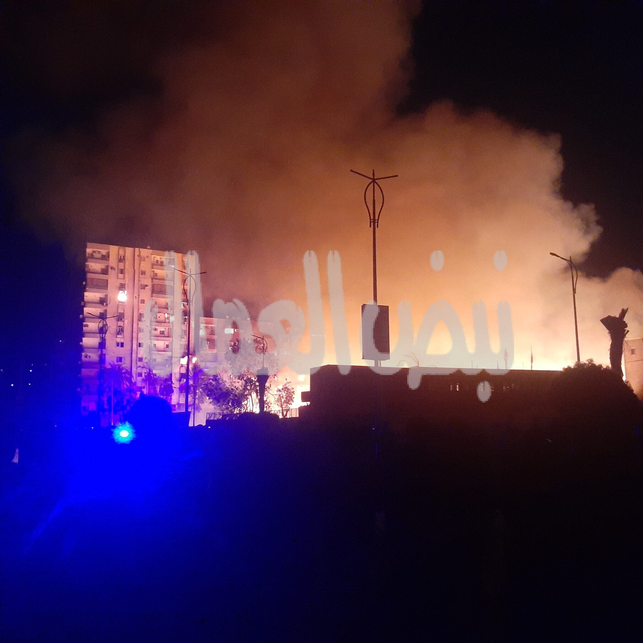 “الدفاع المدني” يحاصر  حريق لوكيشن مسلسل جودر