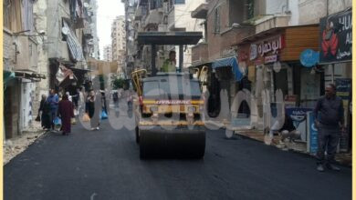 محافظ الإسكندرية يتابع أعمال رصف وترميم 26شارع