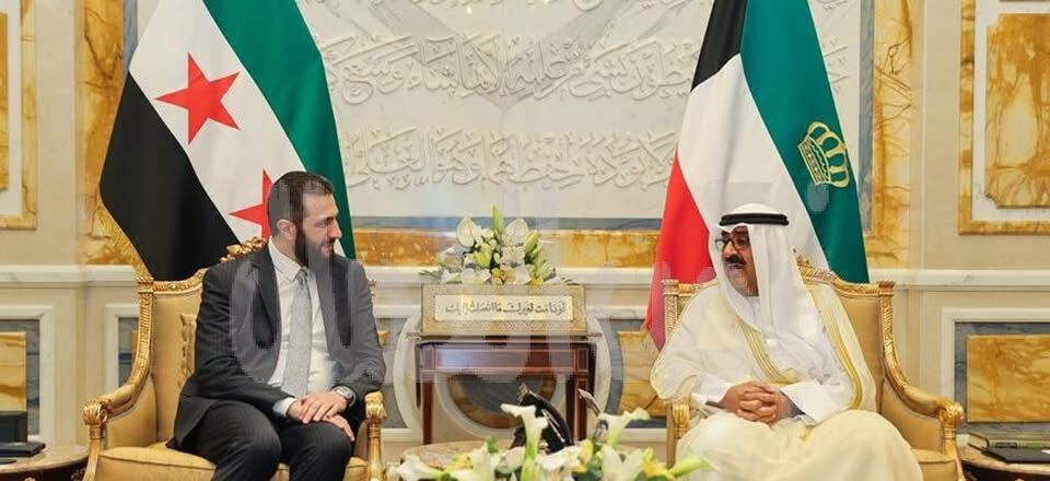 جلسة مباحثات بين أمير الكويت و الشرع بقصر البيان