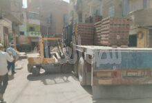  استمرار أعمال تطوير الشوارع وتركيب بلاط الإنترلوك بمركز ومدينة أبوتيج