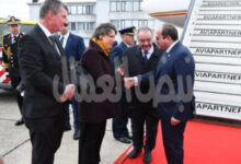 الرئيس عبد الفتاح السيسي يصل  إلى المطار العسكري في بروكسل