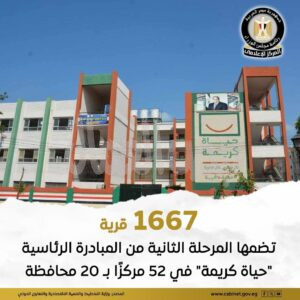 حياة كريمة إنشاء وتطوير محطات مياه الشرب ومعالجة الصرف الصحي، حياة كريمة إنشاء وتطوير محطات مياه الشرب ومعالجة الصرف الصحي،