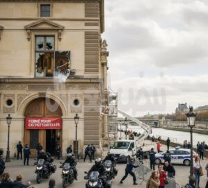 جريمة سرقة في واضح النهار بمتحف اللوفر جريمة سرقة في واضح النهار بمتحف اللوفر