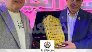 تكريم اللواء كمال الدالي خلال احتفالية حزب الجبهة الوطنية بذكرى نصر أكتوبر في الجيزة