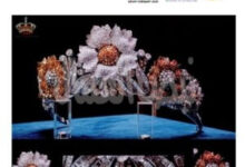 تاج الملكة فريدة زوجة الملك فاروق الأول ملك مصر