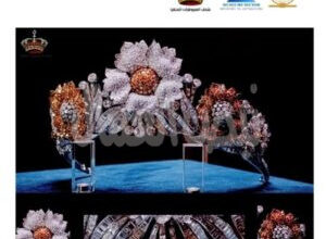 تاج الملكة فريدة زوجة الملك فاروق الأول ملك مصر