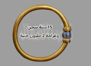 السجن المشدد 15 سنه وغرامه 2 مليون جنيه للمتهمين في واقعة سرقة الأسورة الأثرية